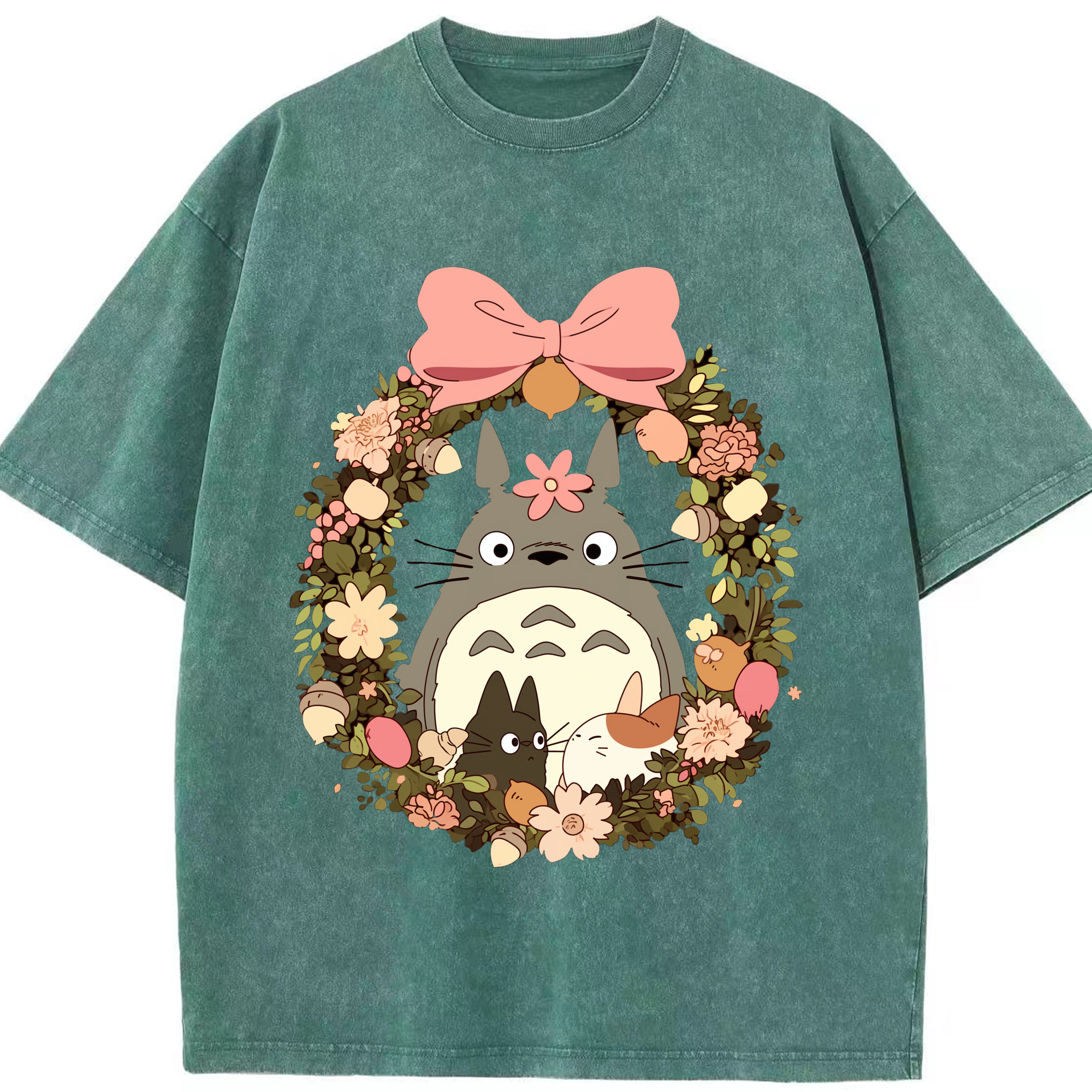 （画像用） となりのトトロ 草壁メイ 草壁サツキ My Neighbor Totoro Satsuki Kusakabe Mei Kusakabe 綿100% ヴィンテージ風 半袖Tシャツ（フロントプリント）